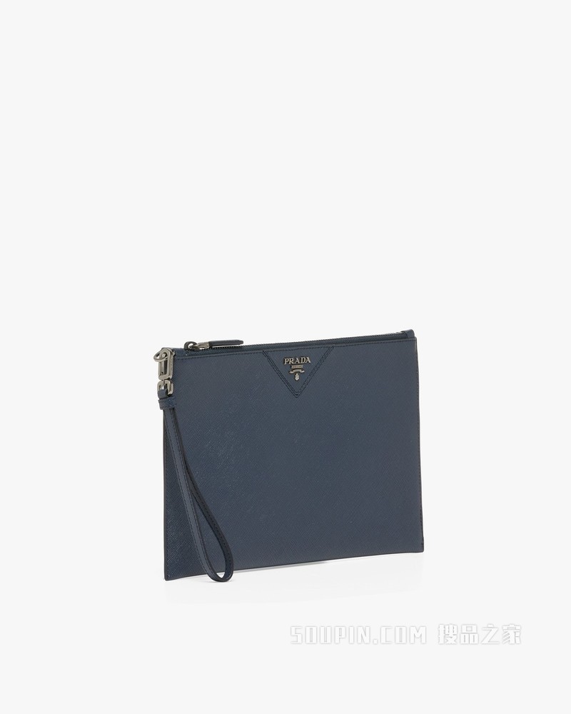 Saffiano 皮革手拿包