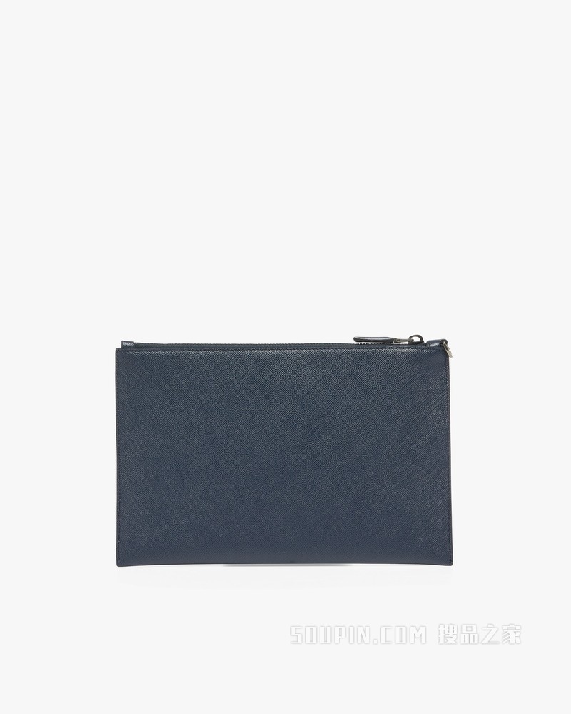 Saffiano 皮革手拿包