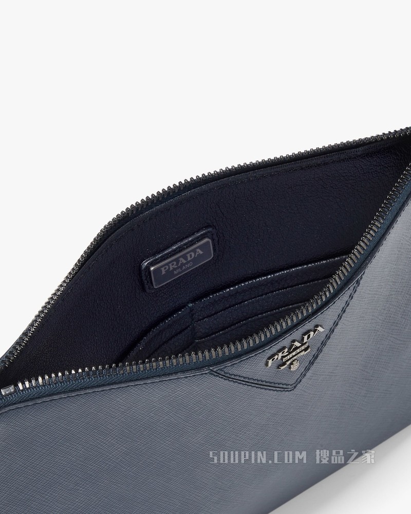 Saffiano 皮革手拿包