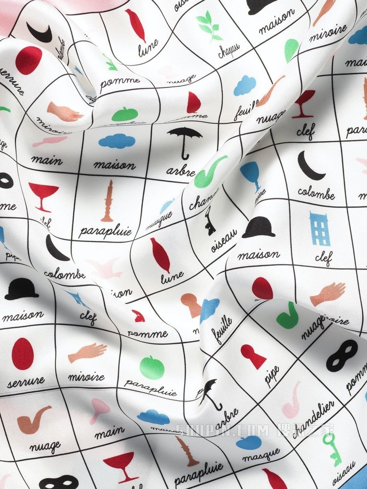 Magritte Alphabet Scarf 55