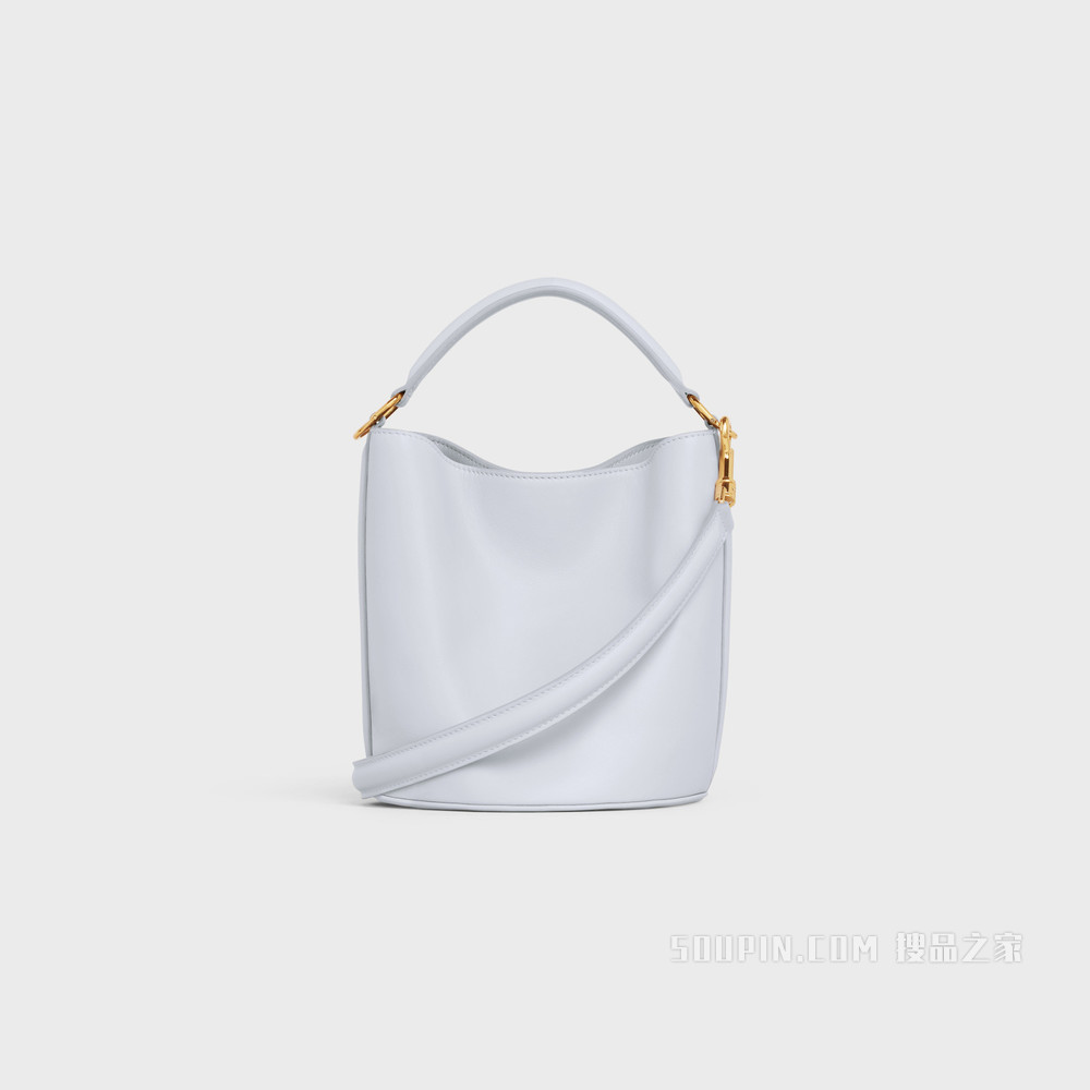 TEEN BUCKET 16光滑牛皮革水桶包 浅灰色-08GC
