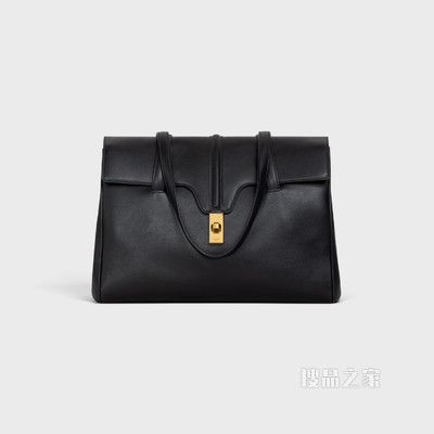 Soft 16中号光滑牛皮革手袋 黑色-38NO