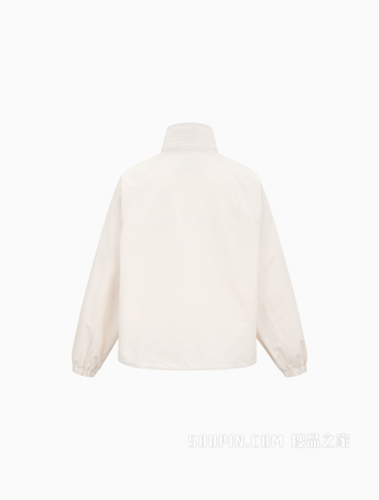 Calvin Klein 女士拉链立领印花LOGO单夹克外套J218468