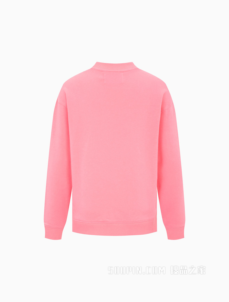 Calvin Klein 女士简约圆领纯棉刺绣LOGO卫衣J217953