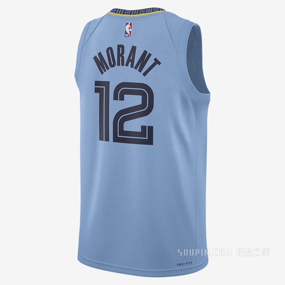 2020 赛季孟菲斯灰熊队 (Ja Morant) Statement Edition Jordan NBA Swingman Jersey 男子球衣