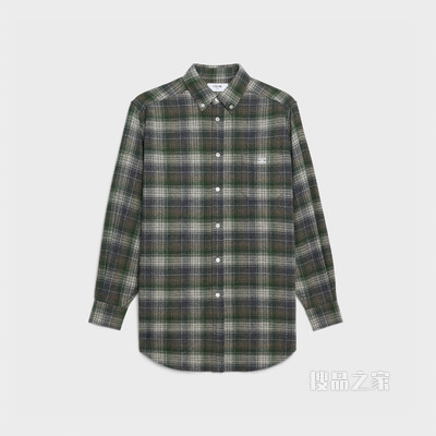 超大版型TRAPPER羊毛衬衫 Raphia/Gris/Foret-11RF