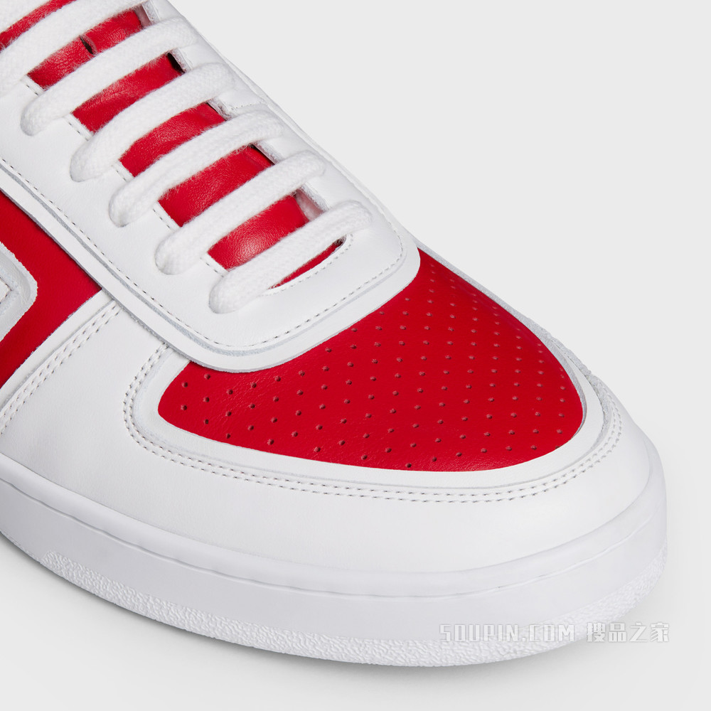 “Z” TRAINER CT-01牛皮革高帮运动鞋 Optic White/Red-01DE