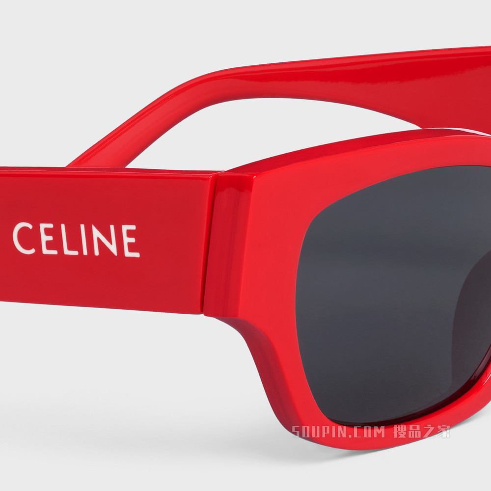 CELINE Monochroms 01醋酸酯太阳眼镜 亮红色-27BR