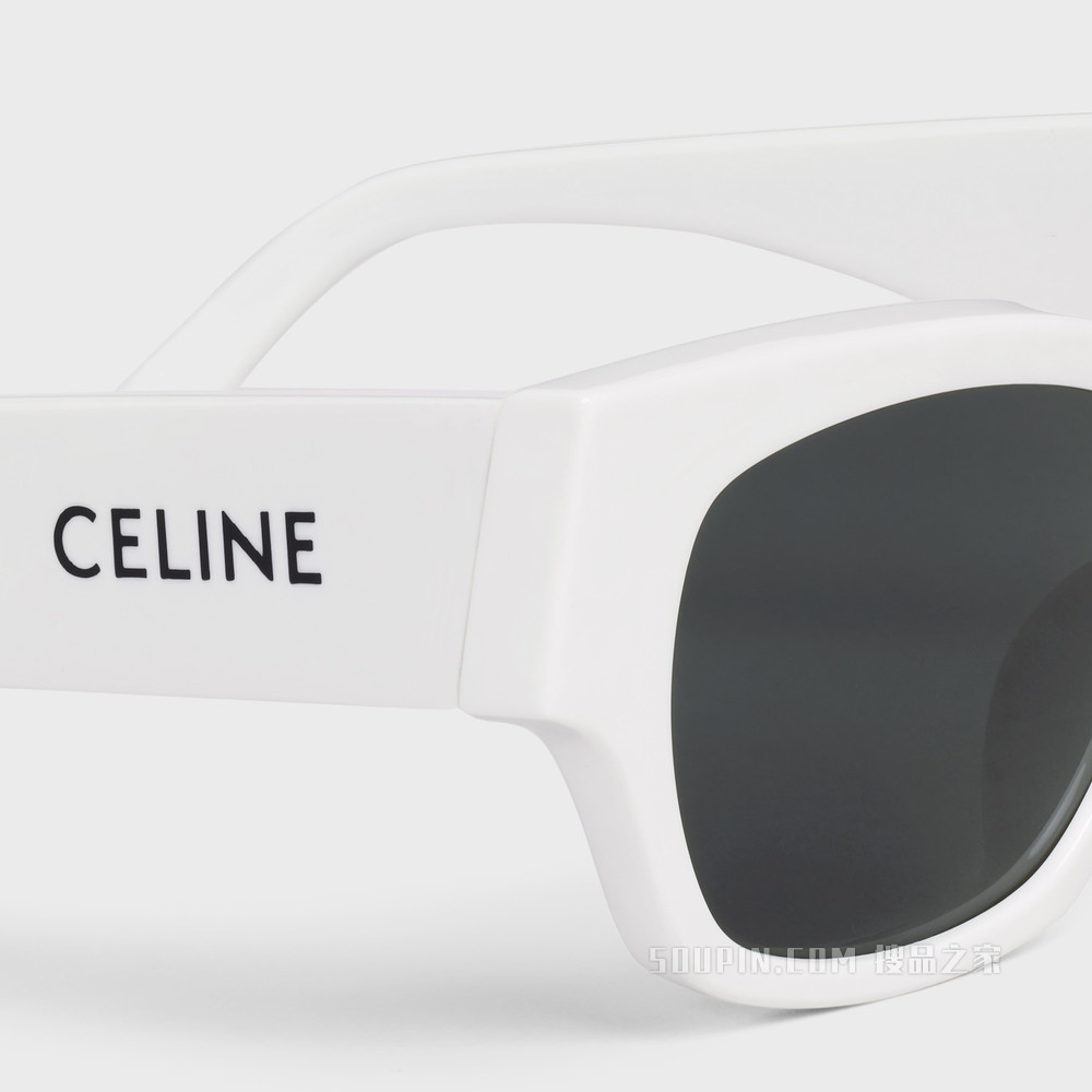 CELINE Monochroms 01醋酸酯太阳眼镜 白色-01BC