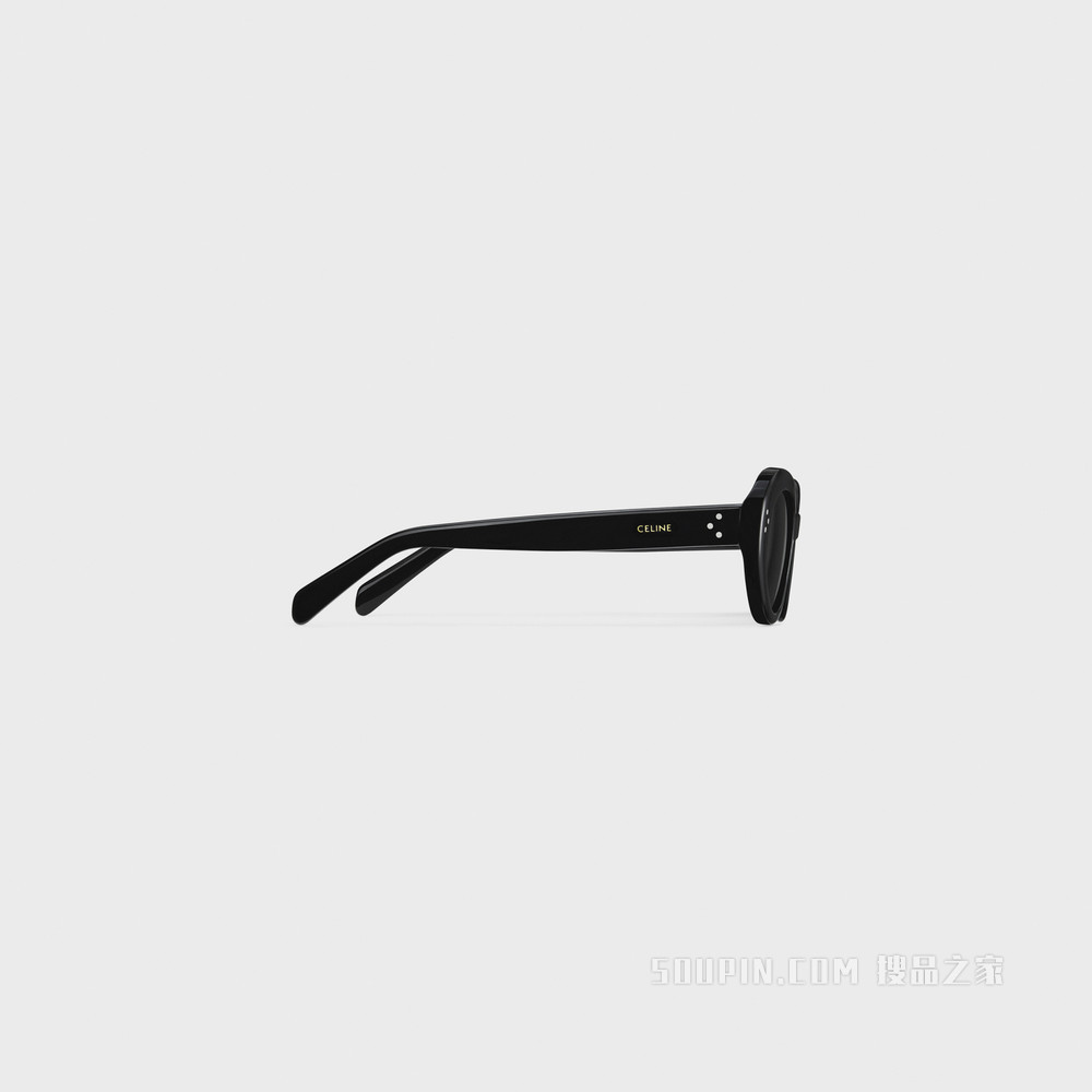 Cat Eye S193醋酸酯太阳眼镜 黑色-38NO