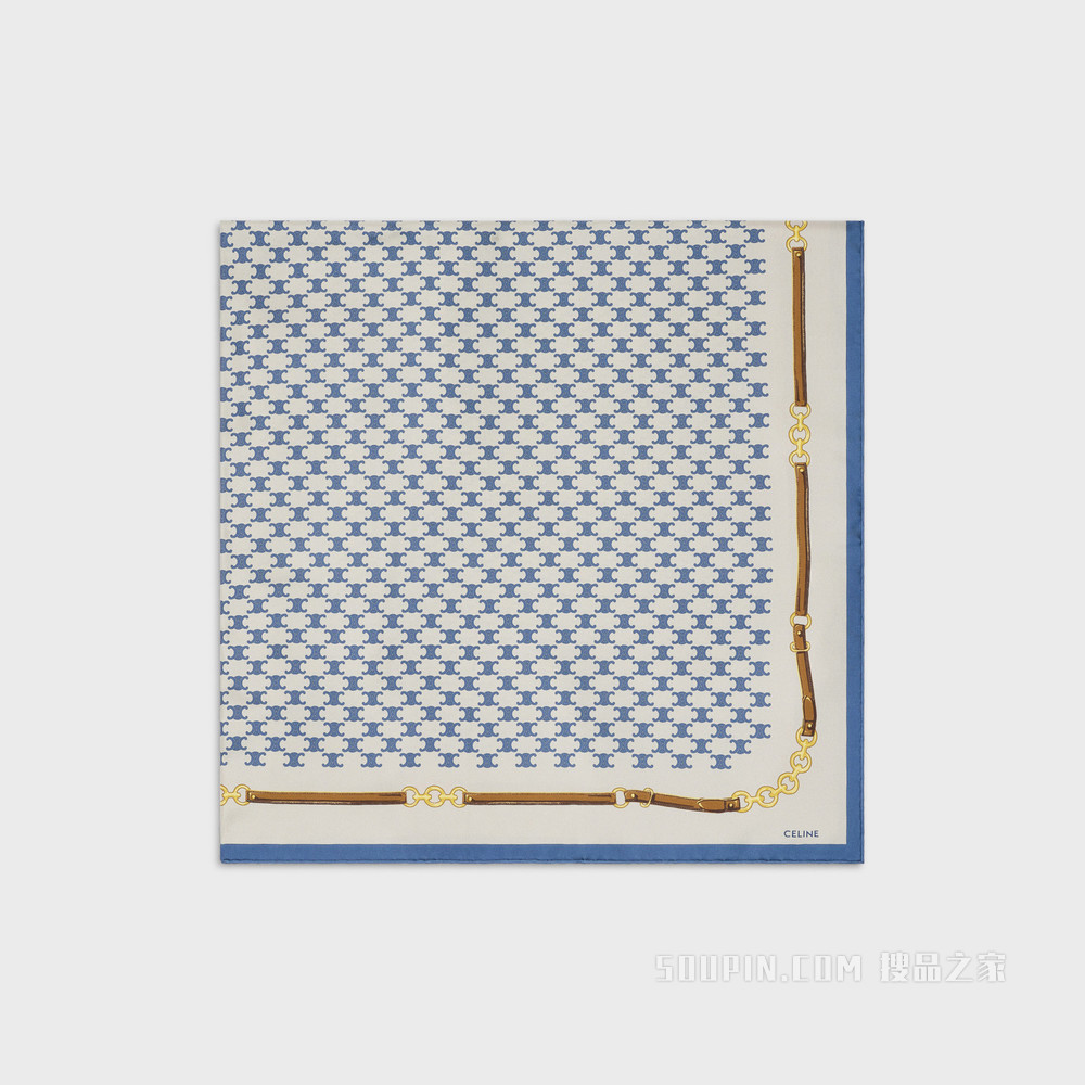HERITAGE桑蚕丝斜纹方巾 Denim-07DD