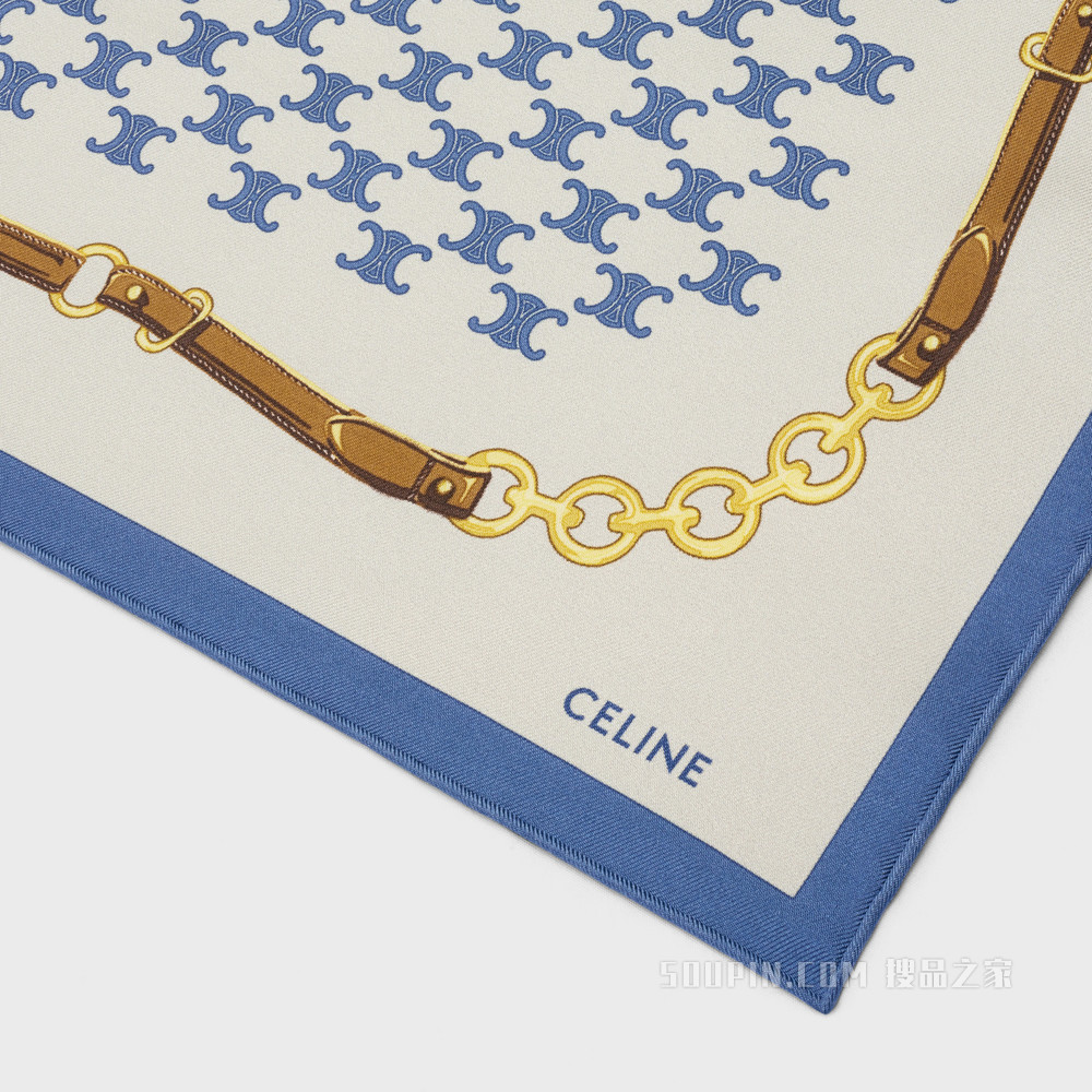 HERITAGE桑蚕丝斜纹方巾 Denim-07DD