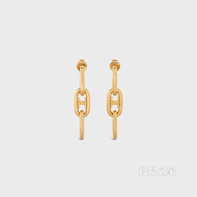 Triomphe金色饰面黄铜垂坠式耳环 金色-35OR