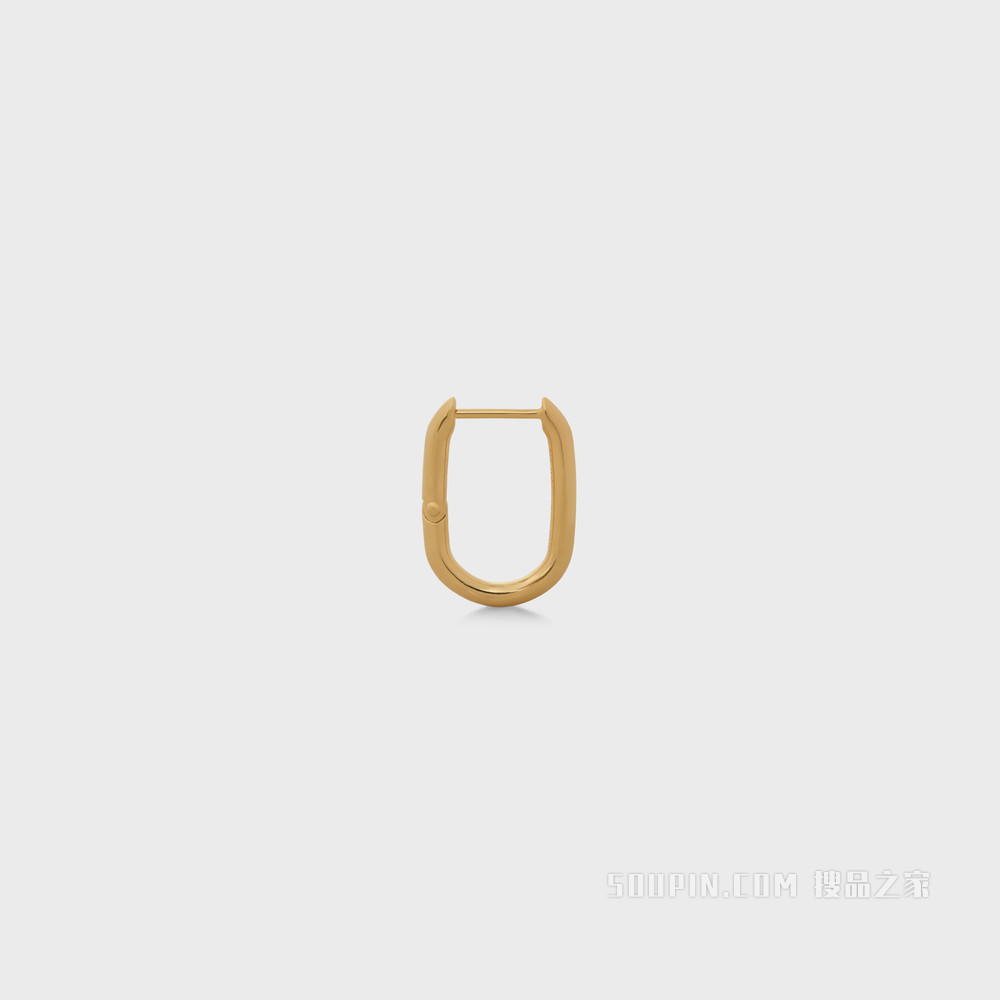 CELINE Separables 金色饰面黄铜圈式耳环 金色-35OR