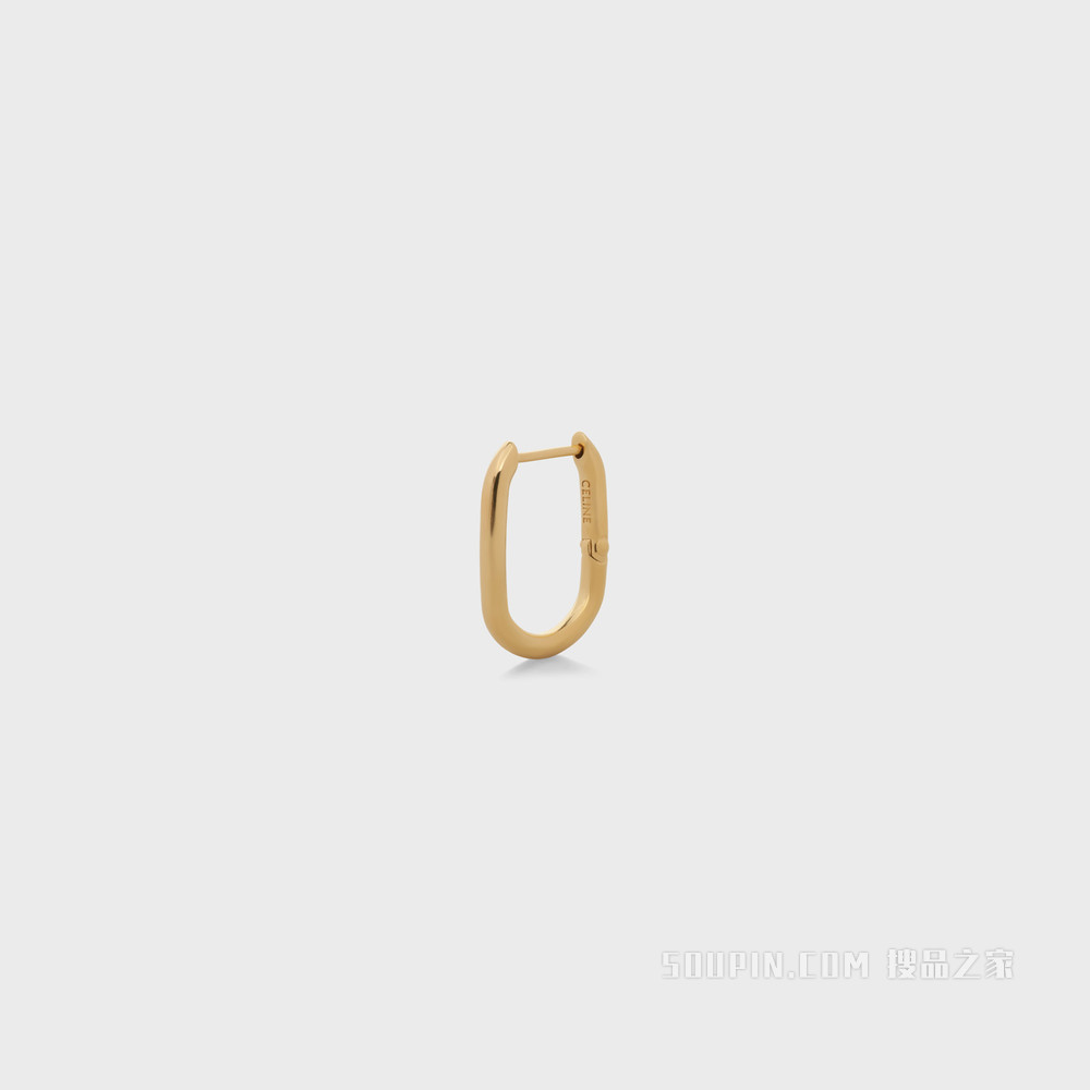 CELINE Separables 金色饰面黄铜圈式耳环 金色-35OR