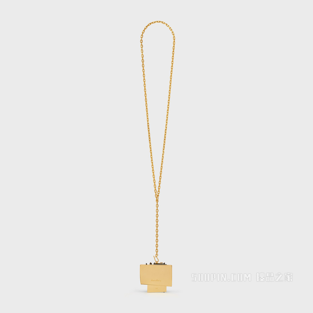 CELINE Nevelson Project镀金和橡木项链 金色 / 黑色-35OB