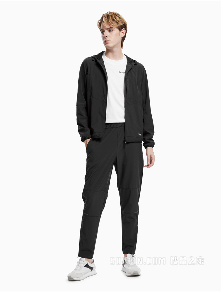 Calvin Klein 男装时尚拼色连帽茄克拉链运动外套4MF1O503