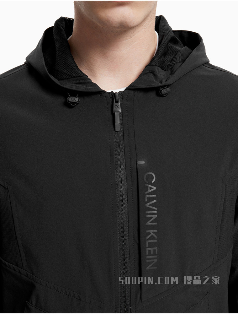 Calvin Klein 男装时尚拼色连帽茄克拉链运动外套4MF1O503