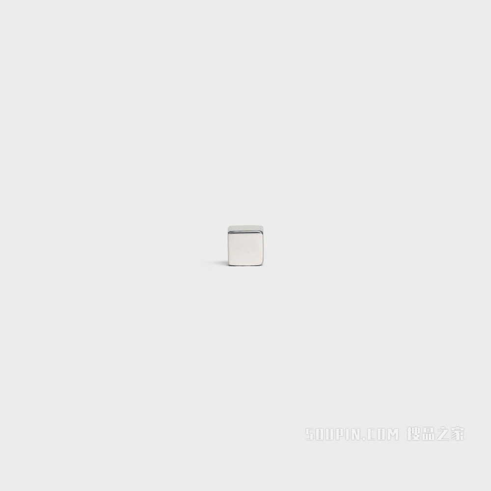 CELINE Sentimental 白金方形耳钉 白金-37WI