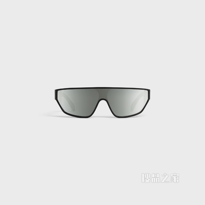 Black Frame 32醋酸酯太阳眼镜，配镜面镜片 黑色-38NO
