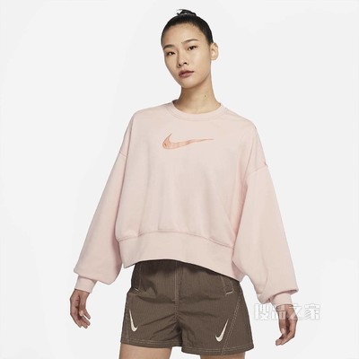 Nike Sportswear Swoosh 女子短款圆领运动衫