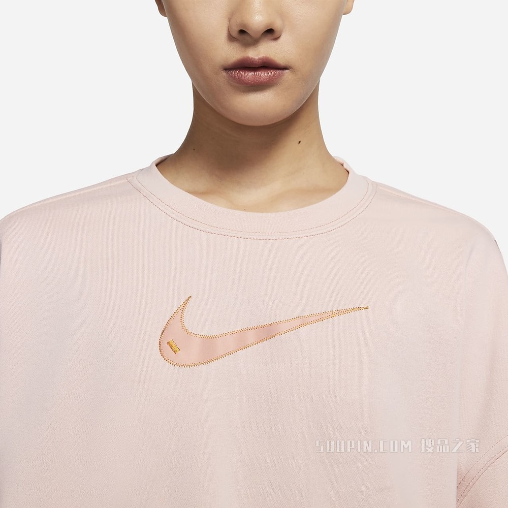Nike Sportswear Swoosh 女子短款圆领运动衫