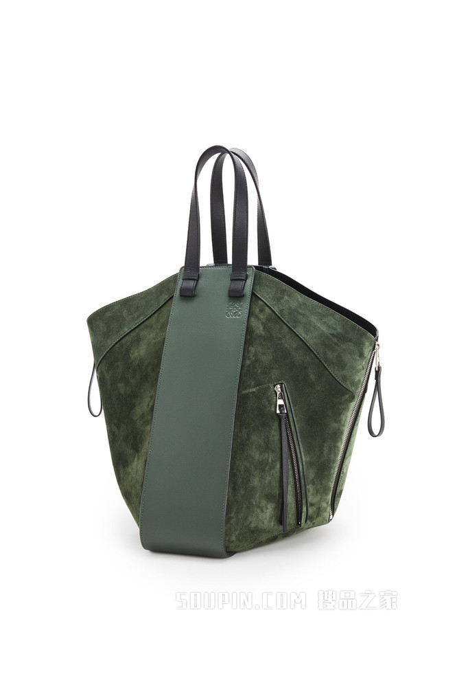 牛皮革和绒面皮 Hammock Tote 手袋