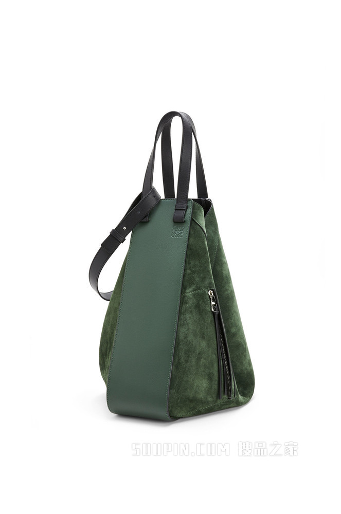 牛皮革和绒面皮 Hammock Tote 手袋