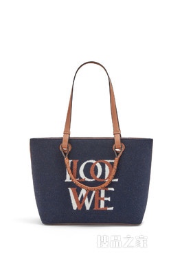 小号羊毛和牛皮革 Anagram Tote 爱心手袋