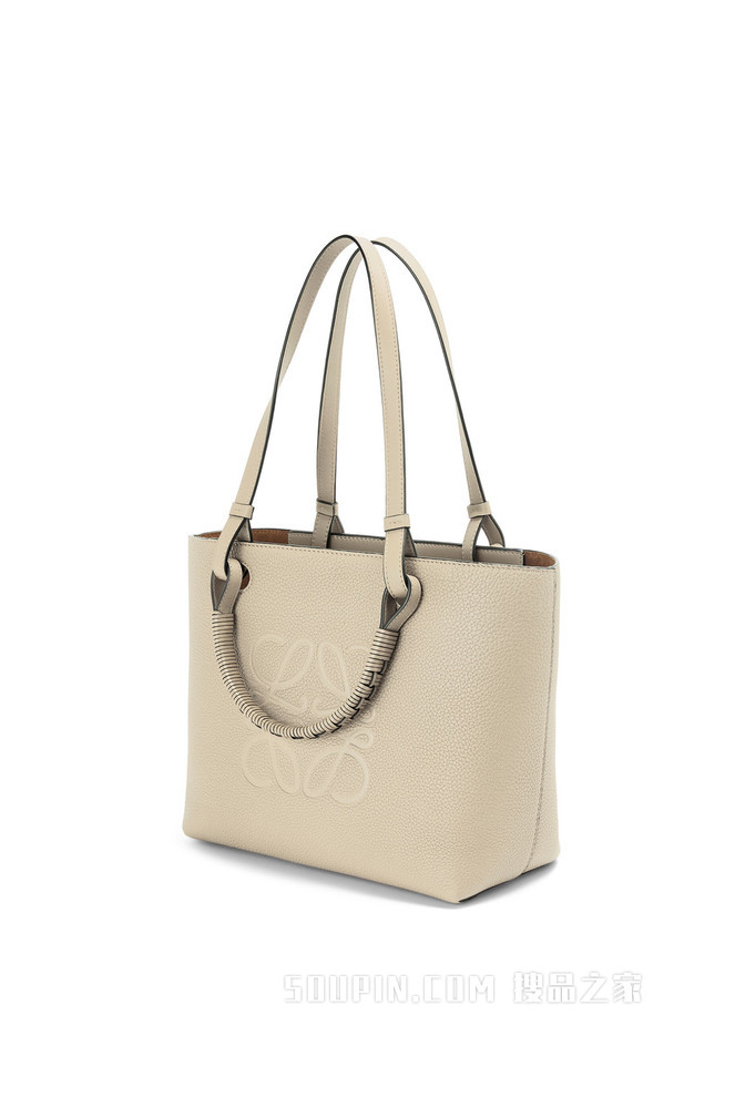 小号粒面牛皮革 Anagram Tote 手袋