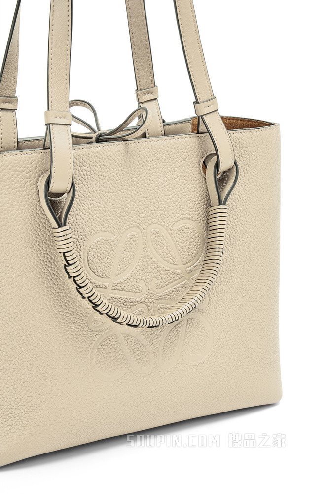 小号粒面牛皮革 Anagram Tote 手袋