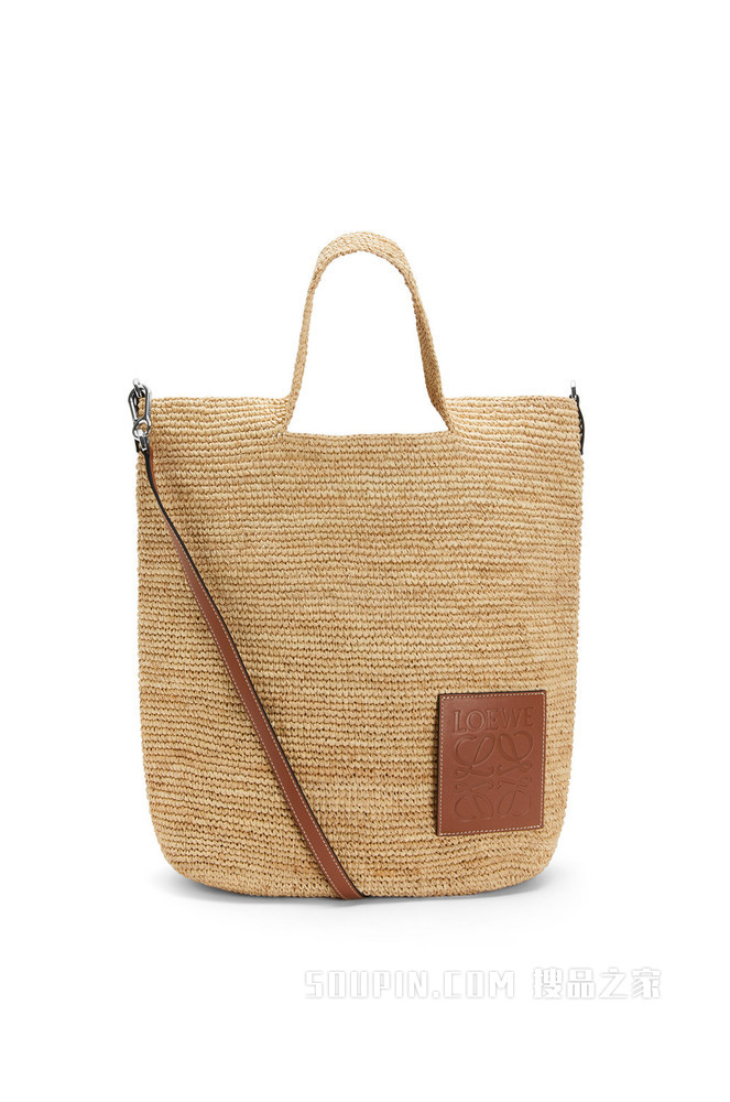LOEWE/罗意威】酒椰纤维和牛皮革Slit 手袋329.07.V81-搜品之家