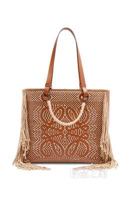 绳子和经典牛皮革 Anagram Tote 手袋