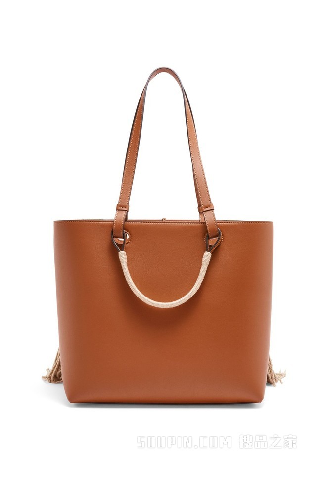 绳子和经典牛皮革 Anagram Tote 手袋