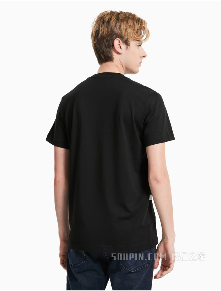 Calvin Klein 男装全棉潮流大LOGO印花时尚圆领短袖T恤 J318471