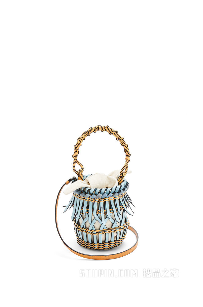 小号牛皮革流苏 Bucket 手袋