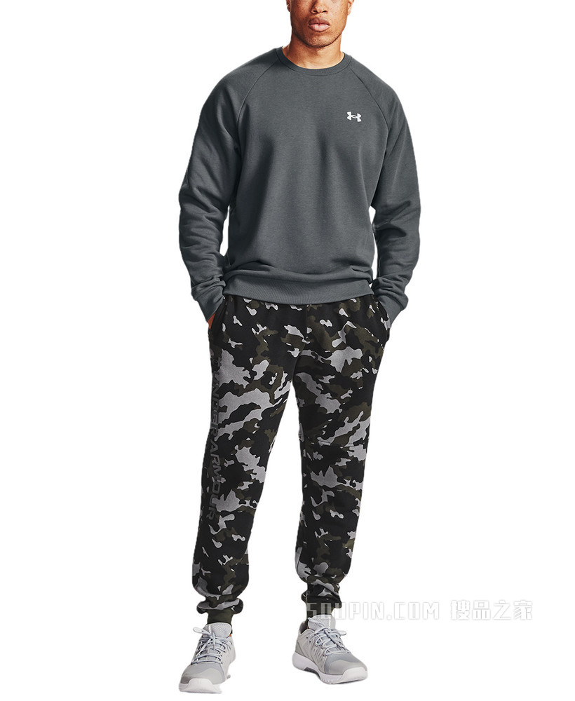 男士UA Rival Cotton圆领运动衣