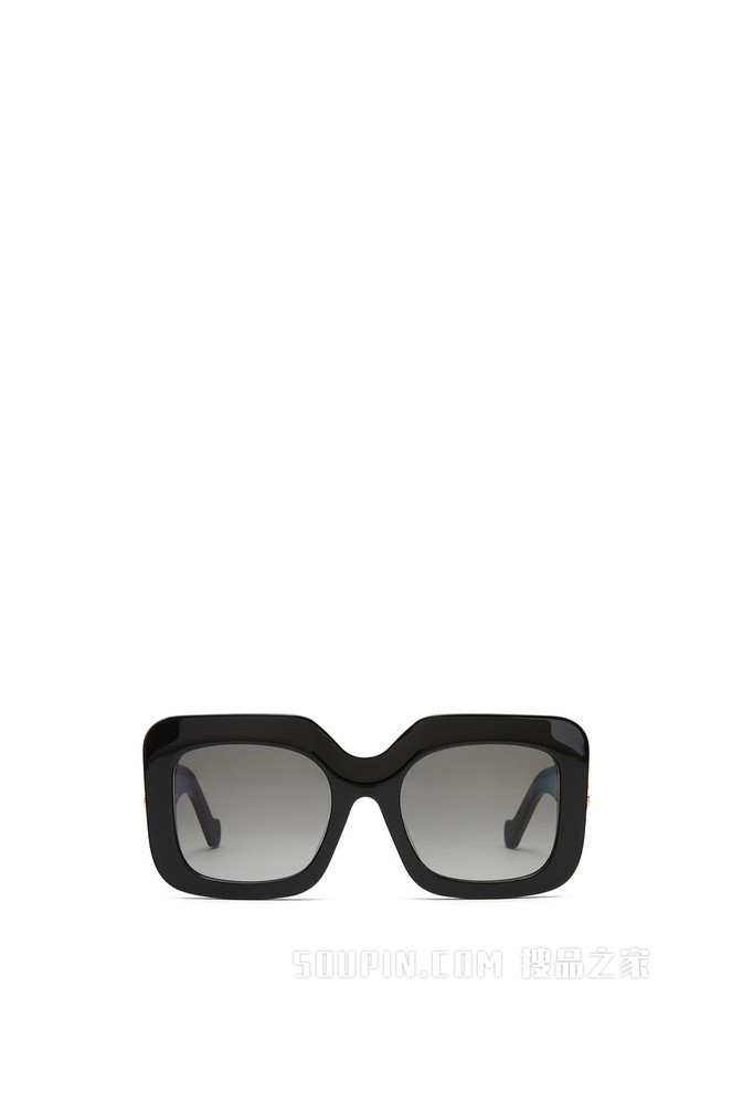 Rectangular sunglasses in acetate