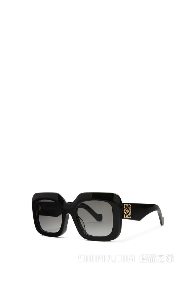 Rectangular sunglasses in acetate