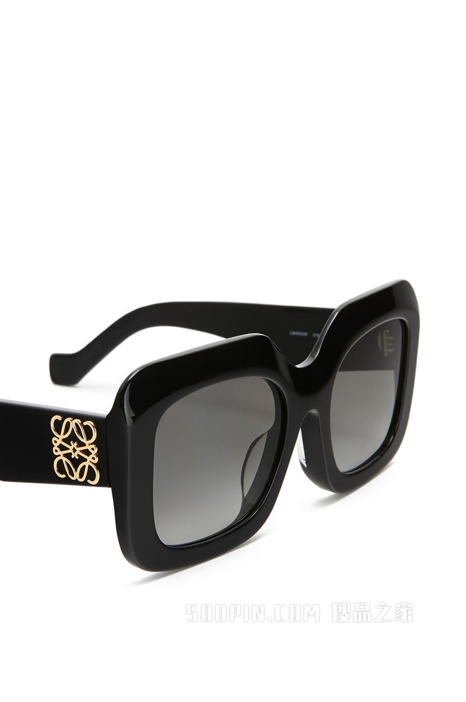 Rectangular sunglasses in acetate