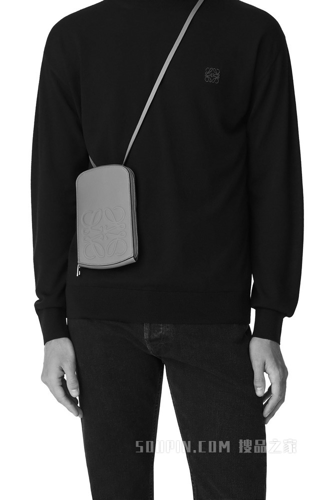 光滑牛皮革品牌多功能套