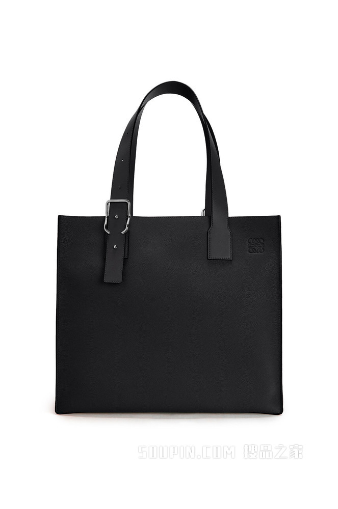 柔软粒面牛皮革 Buckle Tote 手袋