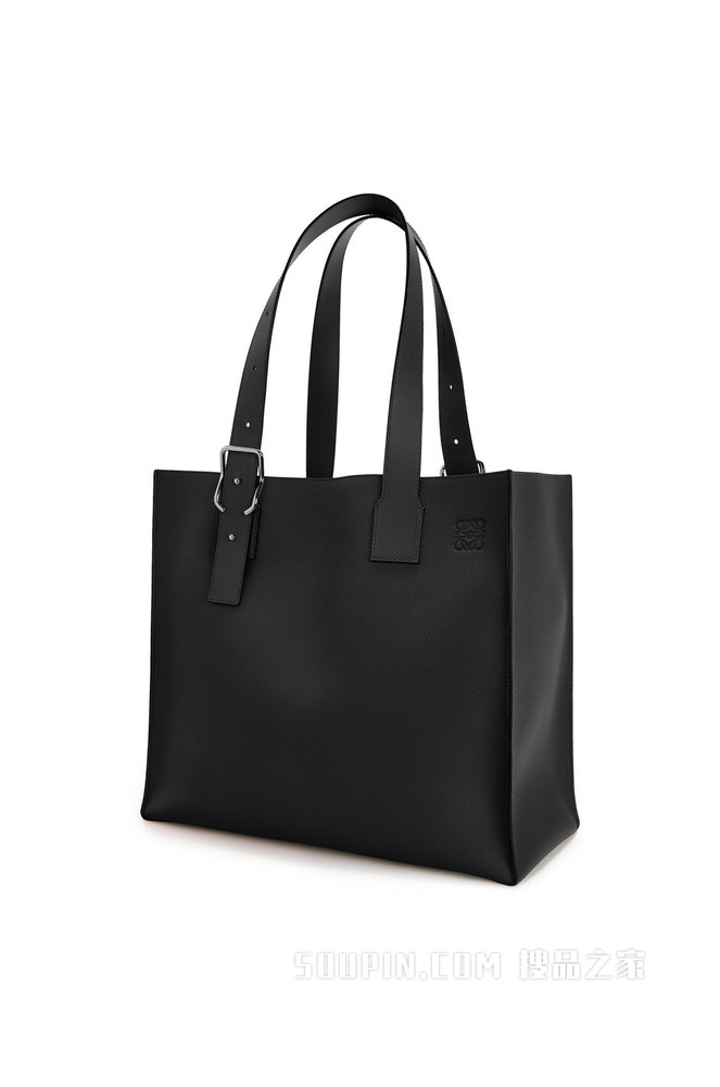 柔软粒面牛皮革 Buckle Tote 手袋