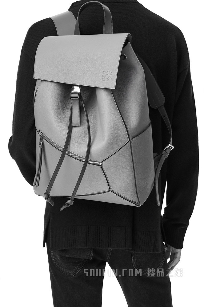 Puzzle Backpack in soft grained calfskin