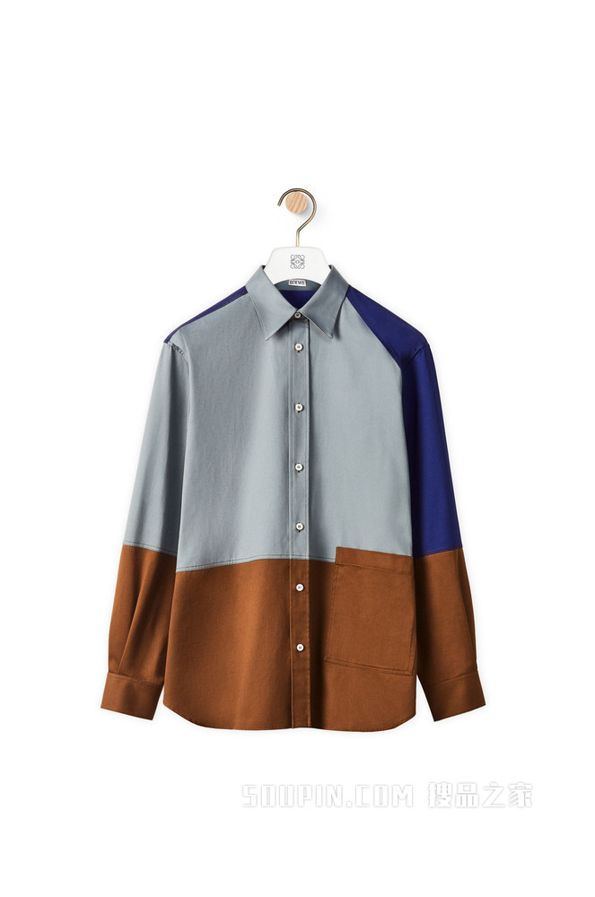 棉质拼布衬衫