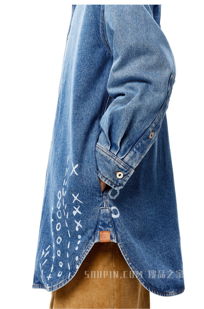 棉质印花单宁布外套衬衫