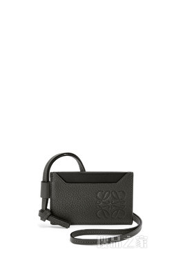 粒面牛皮革品牌简约卡包项链