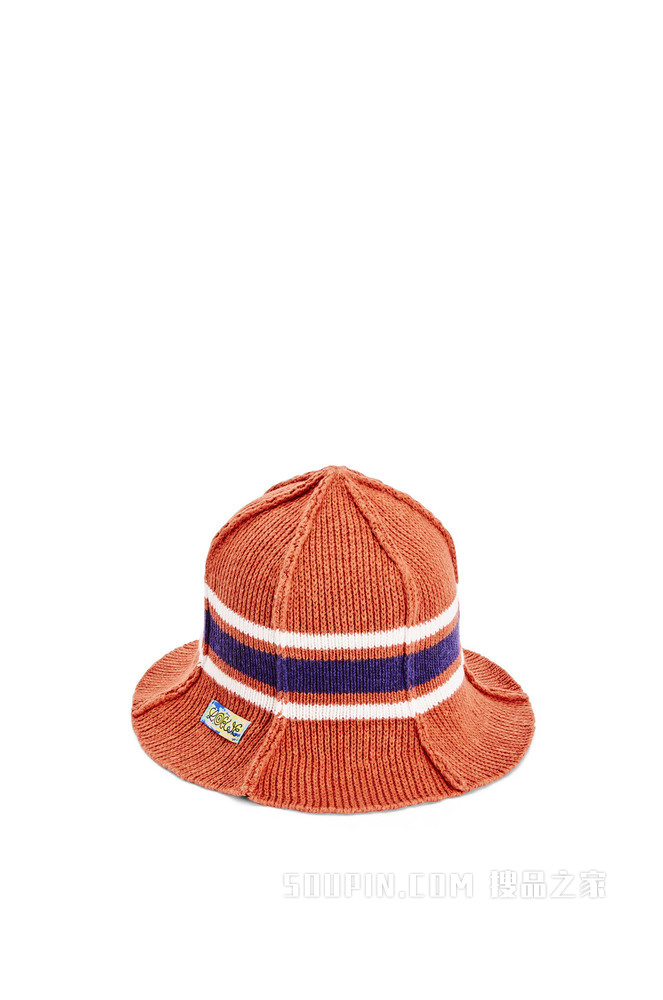棉麻针织渔夫帽
