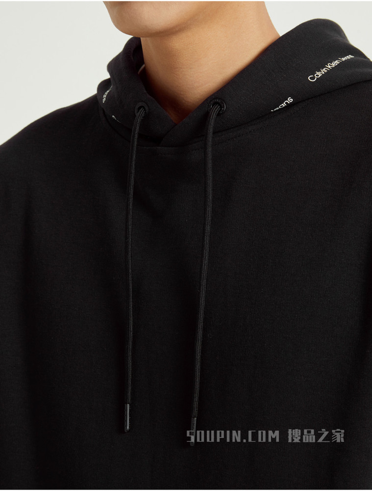 Calvin Klein 男士休闲抽绳连帽印花刺绣卫衣J319701