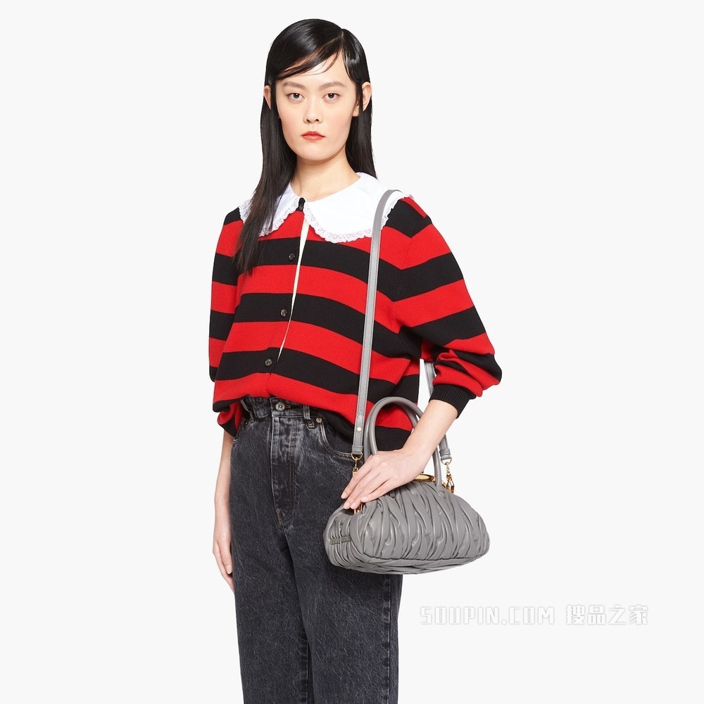 Miu Belle 软羊革手提包